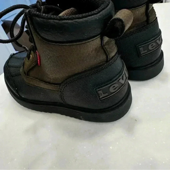 Levis Boots Kids 12 Brown Black Snow Rain Work Laceup Childrens Boys Girls - Picture 8 of 9